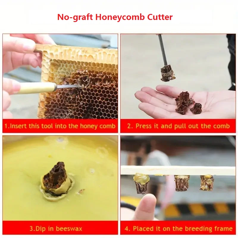 

No-graft Queen Rearing Kit Comb Foundation Cutter For Queen Bee Rearing Bee Extractor Tool Cutting Beehive Beekeeping Equipment