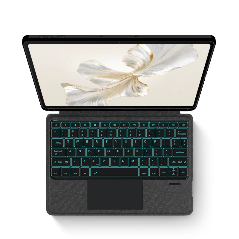 

Чехол-клавиатура с подсветкой и тачпадом для планшета Huawei Honor Pad 9 2024 12,1 дюйма HEY2-W19 HEY2-W09 Folio Smart Cover