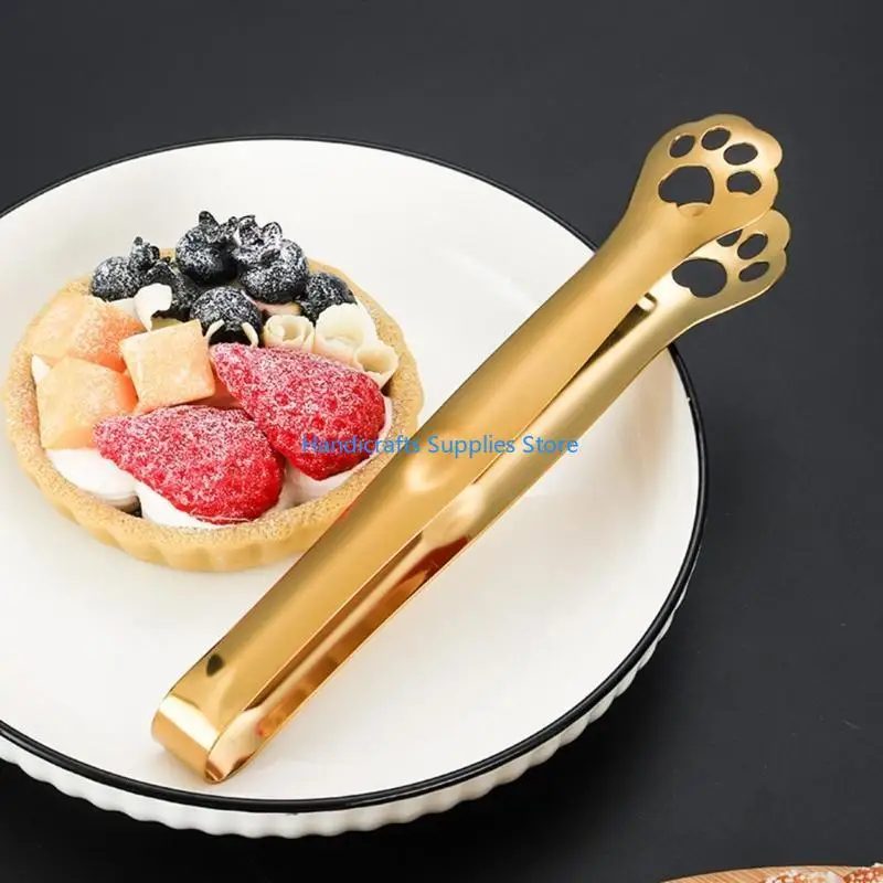 R1WA Claw Sugar Tong Stainless Steel Ice Tongs Small Kitchen Tongs for Teas Parties Coffee Bars Kitchen Durable