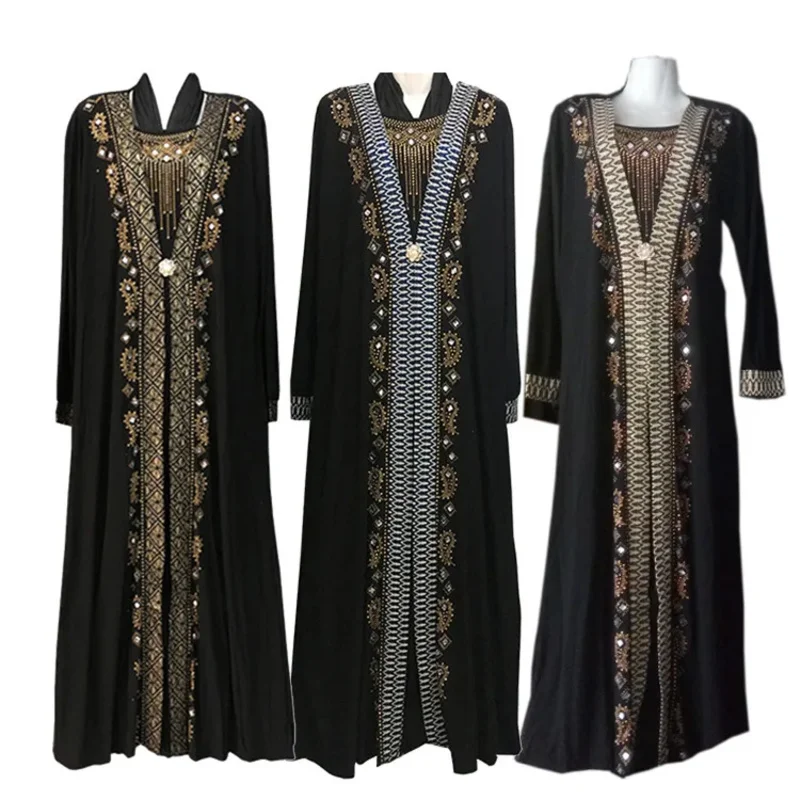 Women abaya Islam robe Arab clothes hijab DUBAI Turkish Indian kaftan Islamic kids girls prayer dress Muslim dresses with hijab