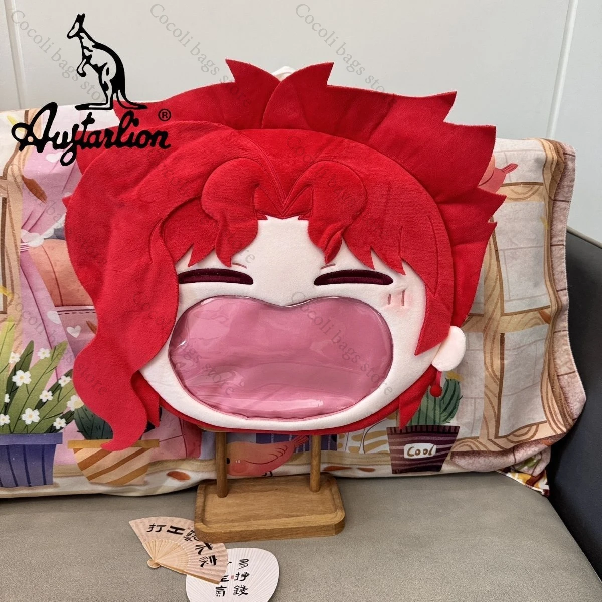 Anime JoJo's Bizarre Adventure Kakyoin Noriaki Ita Bag Kawaii Backpack with Transparent Pocket Itabag Women's Backpack Women Bag