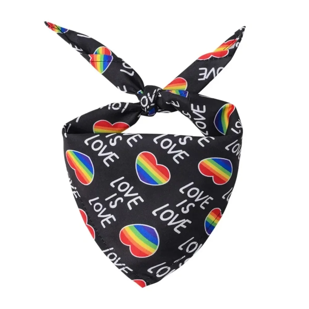 Love is Love Dog Bandana Pride Month June Rainbow Pet Puppy Collar Scarf Pet Bandana Supplies