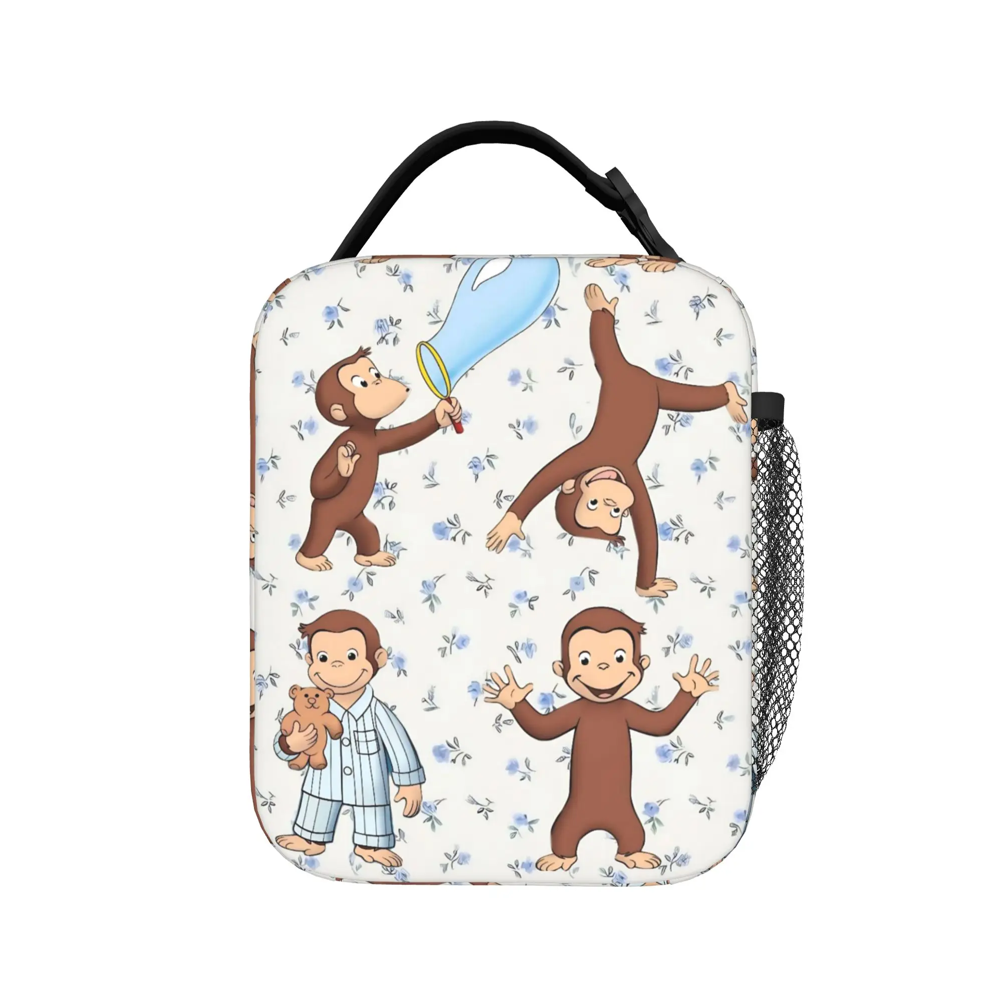 Curious George Insulated Lunch Bags Thermal Bag Reusable,Lunch Container  Cartoon Portable Tote Lunch Box Food Storage Bags
