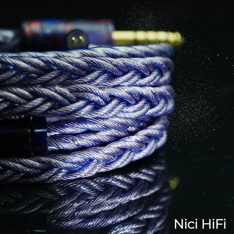 Nici HiFi 23 IEM Upgrade Extension Cable for DaVinci Conch Klanar Himalaya's MMCX 2-Pin 4.4mm Balanced/3.5mm Stereo