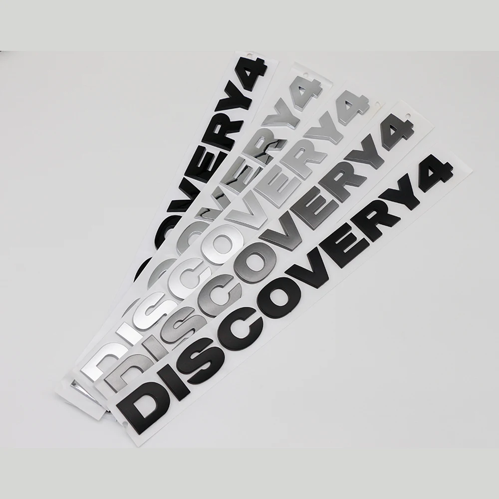 3D ABS Logo Discovery Emblem Car Front Bonnet Letters Logo Badge For Land Rover Discovery Sport Sticker 2 3 4 5 car Accessories