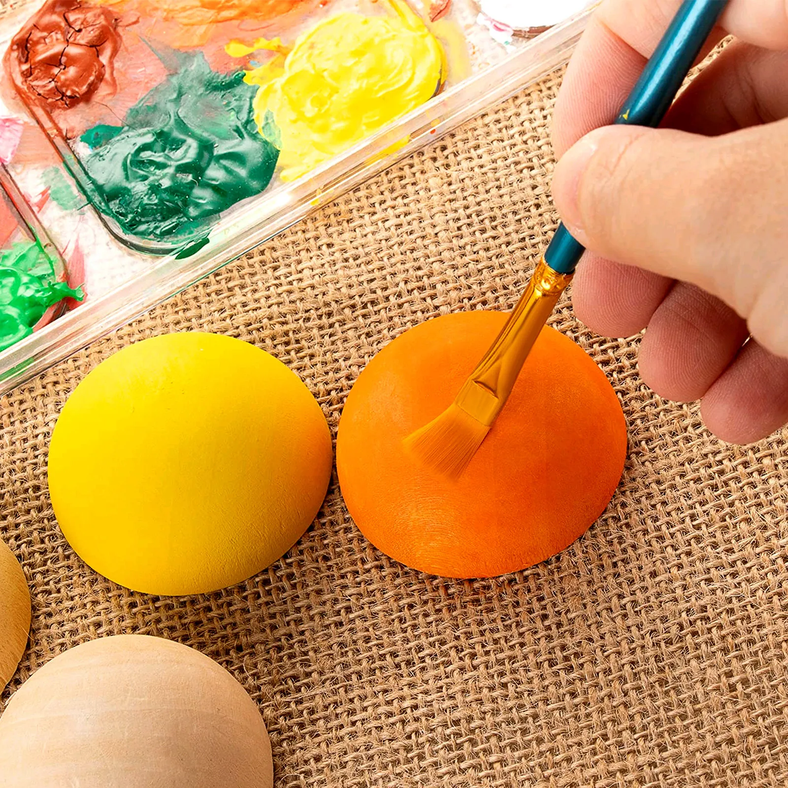 

100Pcs Wooden Half Round Balls Unfinished Mini Hemisphere Craft Supplies 20Mm Smooth Solid for DIY Party Decoration Photo Props