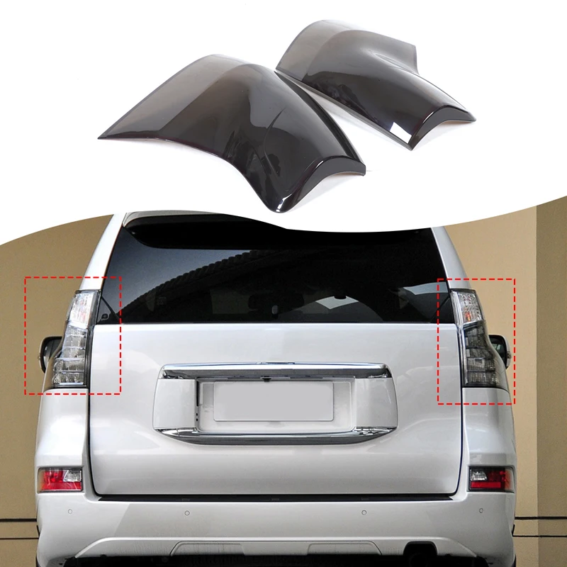 For Lexus GX 2010-2023 ABS Black Car Tail Light Cover Brake Light Wide Indicator Protective Cover Decorative Accessories