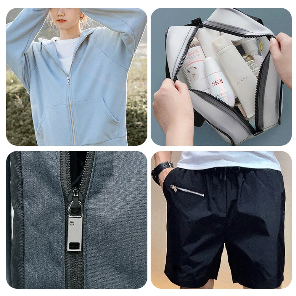 1/3/5/10Pcs Zipper Slider Puller Instant Zipper Repair Kit Replacement Broken Buckle Bag Suitcase Zipper Head For Sewing Craft