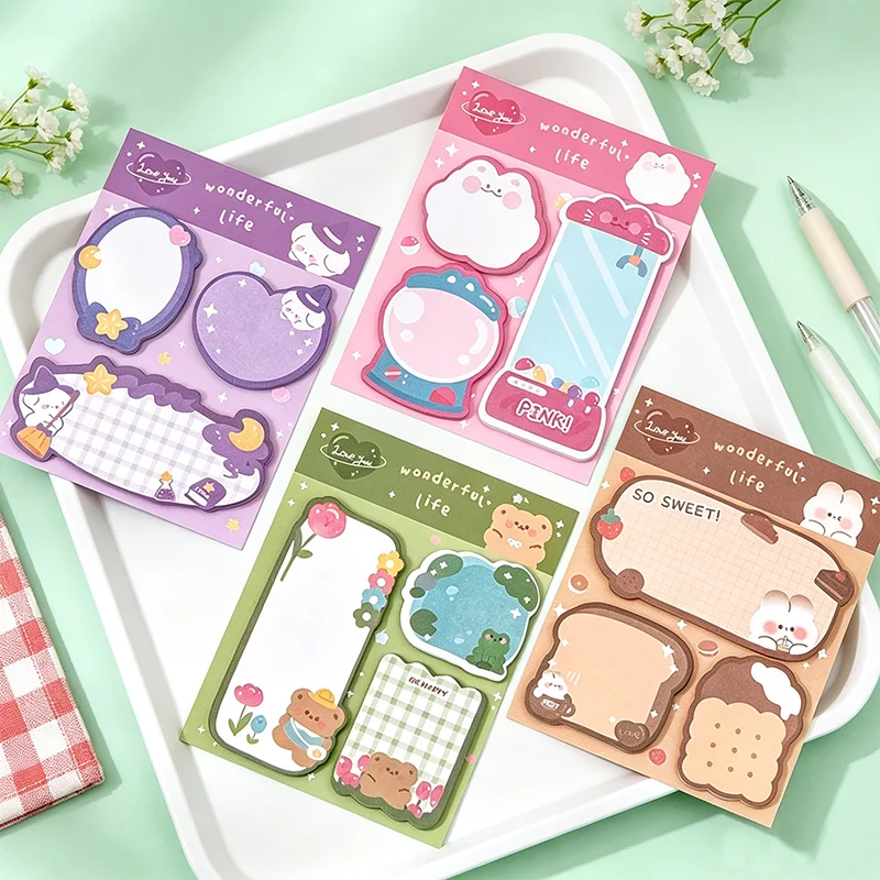 Office Supply Office Stationery Items - 1 Piece Cartoon Adhesive Cute Kawaii