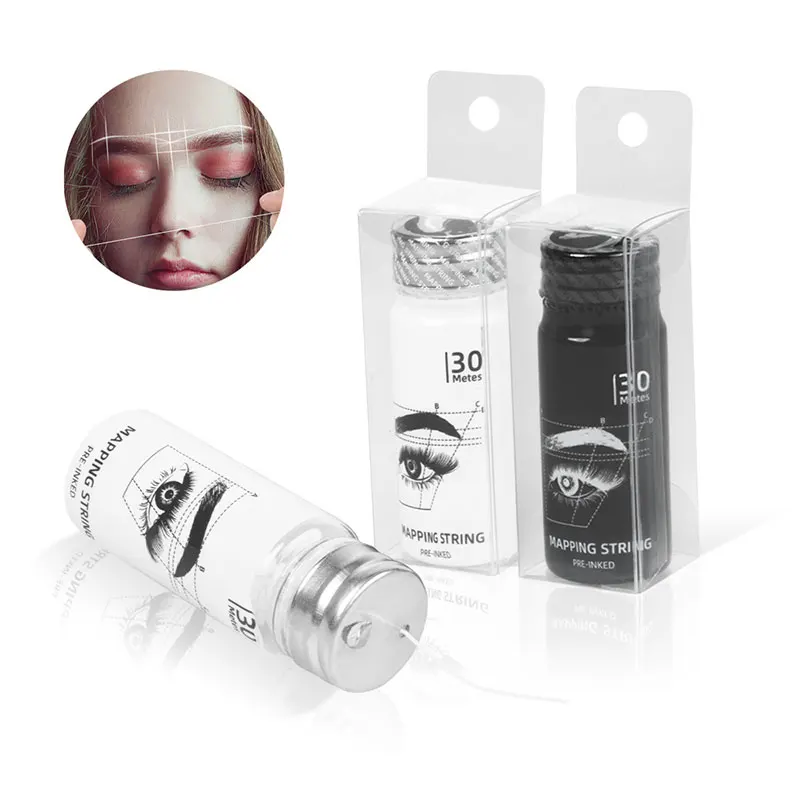 30m Pre-Inked Mapping String Microblading Eyebrow Thread Marker Line Semi-permanent Measurement Tattoo Dyeing Tool