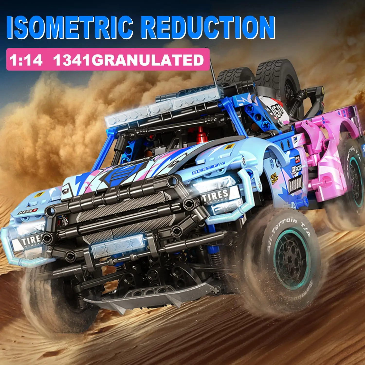 Ahli Teknis Model Mobil Olahraga Off-Road Blok Bangunan Batu Bata Kendaraan Balap Super Mekanis Kota Mainan MOC untuk Hadiah Anak-anak