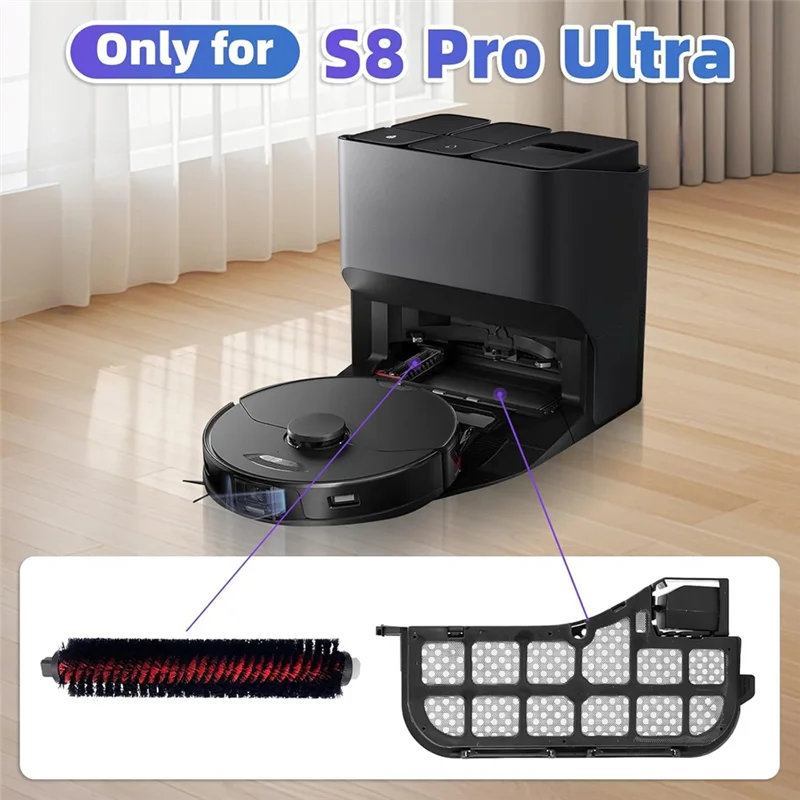 A84G-водовой фильтр и щетка для чистки в сборе, аксессуары для Roborock S8 Pro Ultra, запасные части для робота-пылесоса