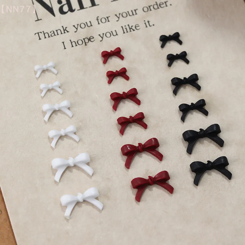 50 stuks Mini Bow Nail Charms Bulk Mix 3D Strik Nail Art Decoratie Accessoires Voor DIY Manicure Koreaans Ontwerp