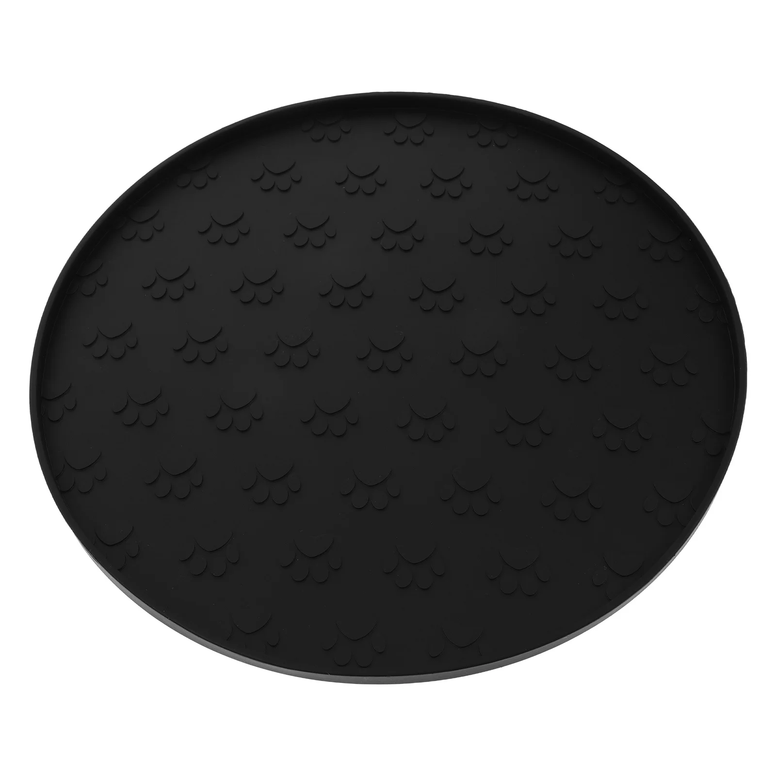 

Silicone Pet Feeding Mat Round Raised Edge Waterproof Dog Cat Food Tray Bowl Placemat Silicone Mat for Dog Bowls
