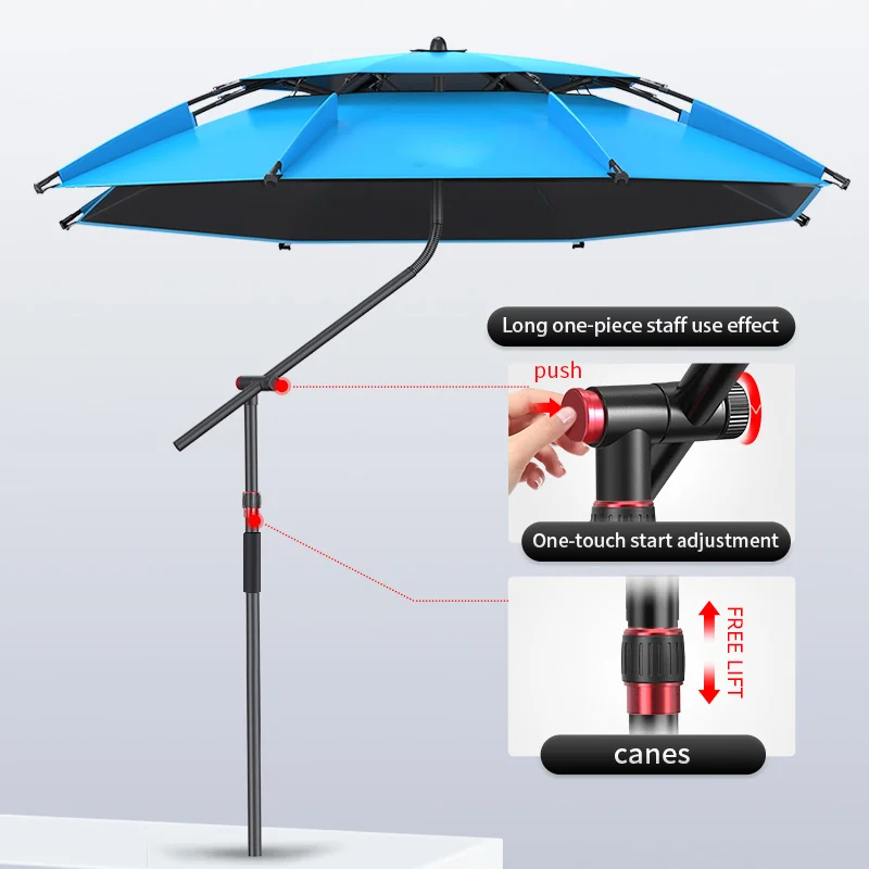 YUZHIYUAN Fishing Umbrella Pole 360° Adjustable Beach Umbrella Rack Portable Foldable Terrace Umbrella Base