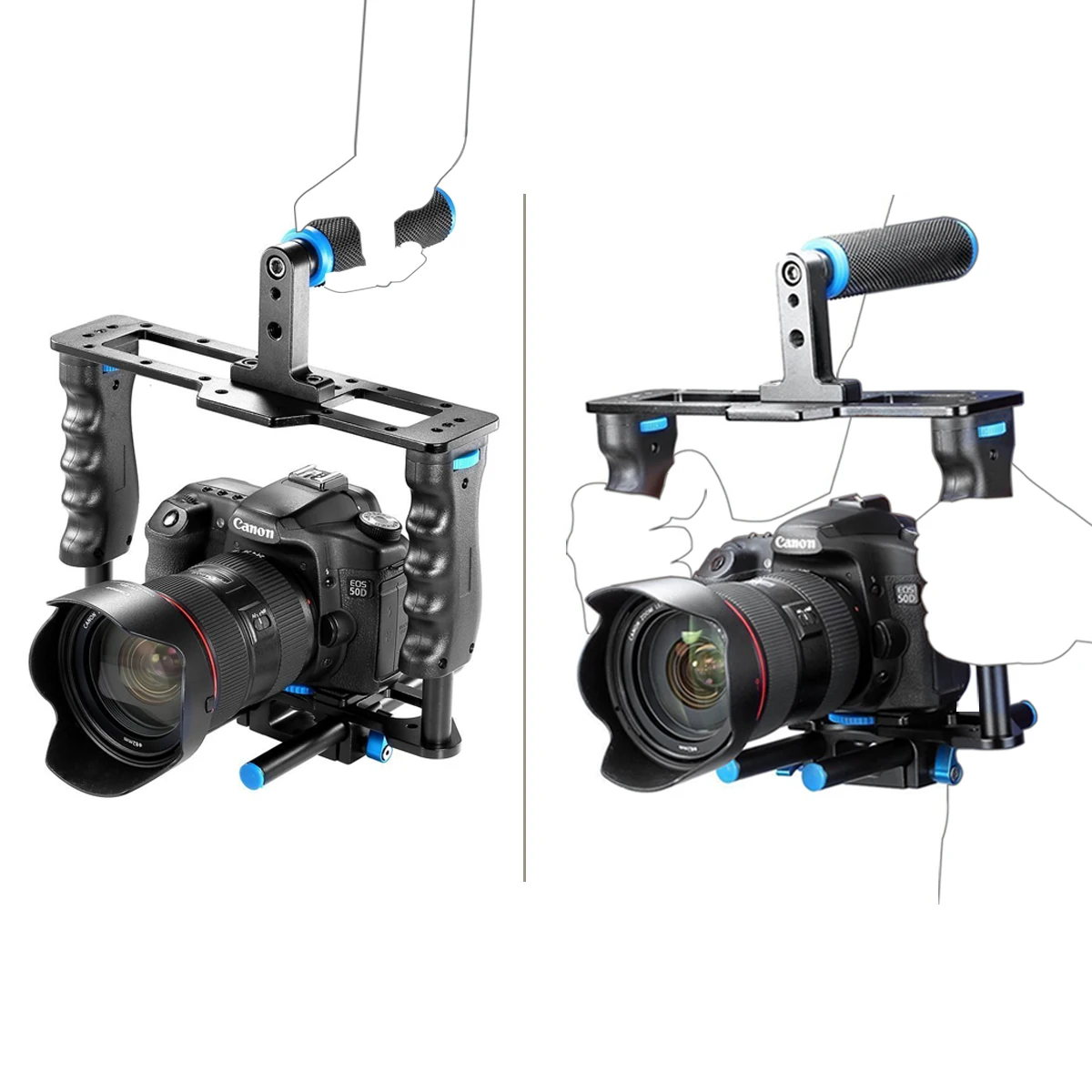 Professional Camera Shoulder Rig DSLR Video Camera Stabilizer Cage/Matte Box/Follow Focus For Camera Camcorder