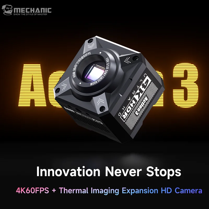 MECHANIC Action 3 HD 4K Industrial Microscope Camera HDMI/USB Output 1080P 60FPS with Type-c Interface for PCB Repair Tools