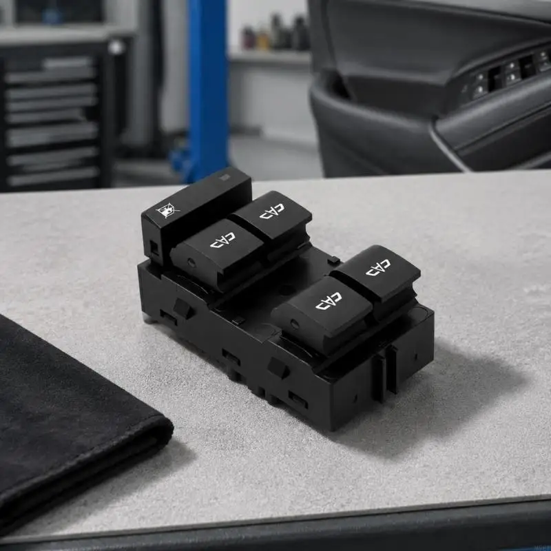 M76E Four-Button Window Lift Switches Assembly, Part Number 26211277 26211281 , Window Lock Function, and ABS Housing