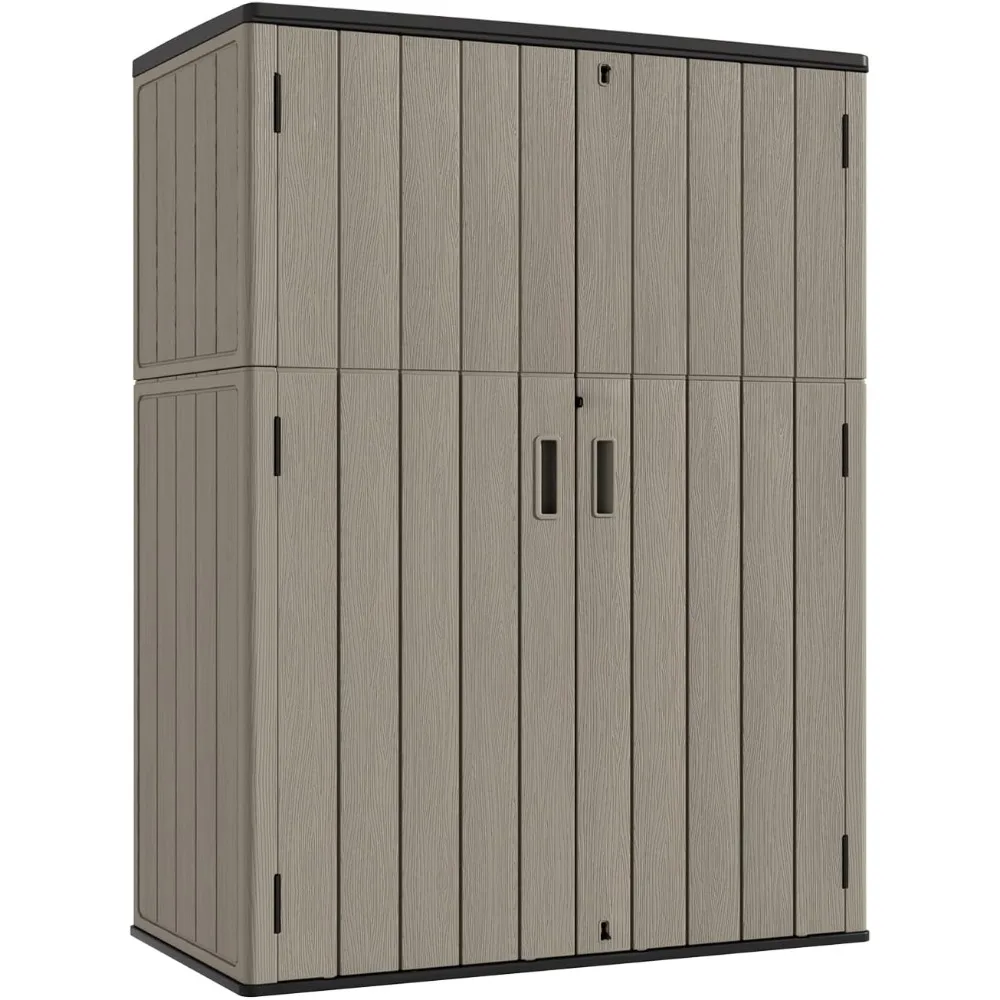 

Outdoor Vertical Storage Shed,57 Cu.ft Outdoor Storage Cabinet Waterproof,Resin Sheds & Outdoor Storage Clearance for Garden,Pa