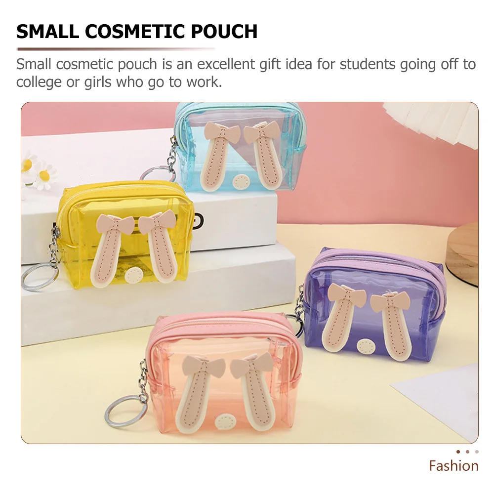 

Portable Coin Purse Keychain Multifunction Lightweight Small Zipper Pouch for Women Teens College Students Change Wallet