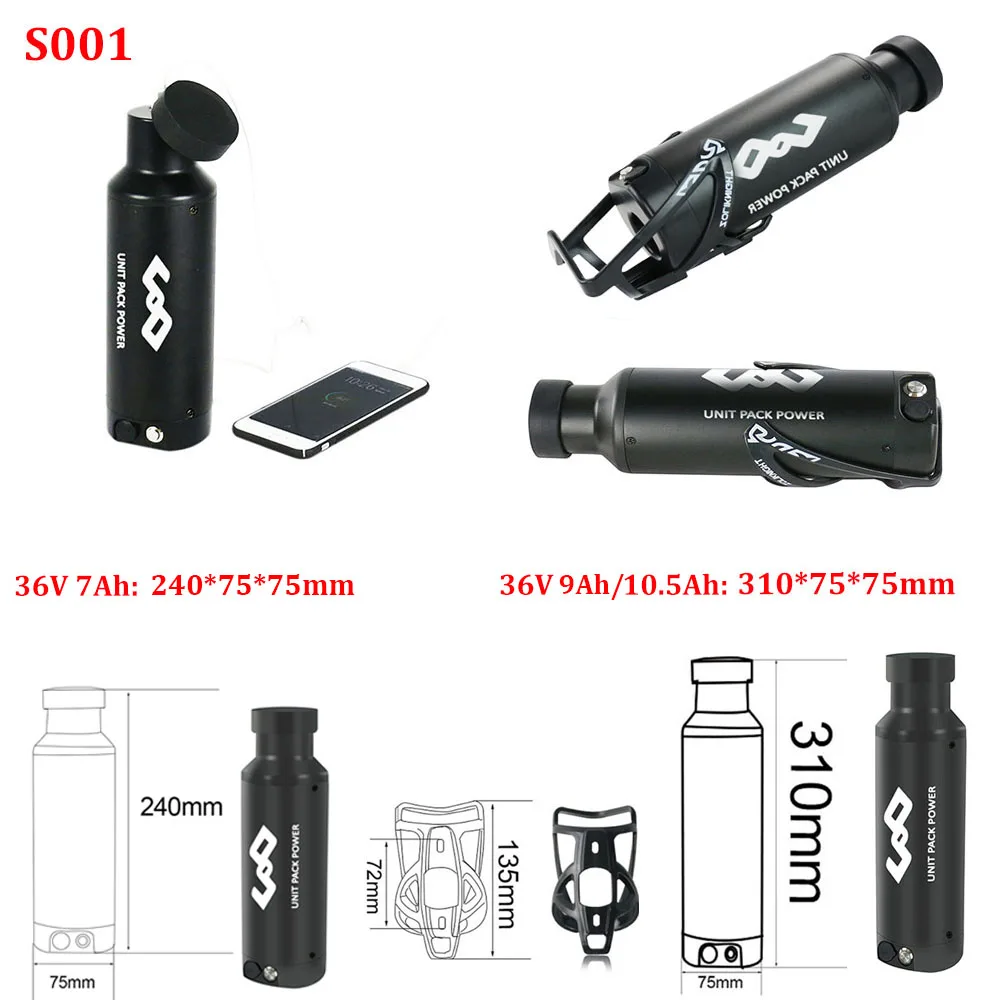 San-yo3500mAh Bottle EBike Battery 48V 36V 7Ah 10.5Ah 9Ah Electric Bicycle18650 Batteries Pack for Bafang 250W350W500W Motor Kit