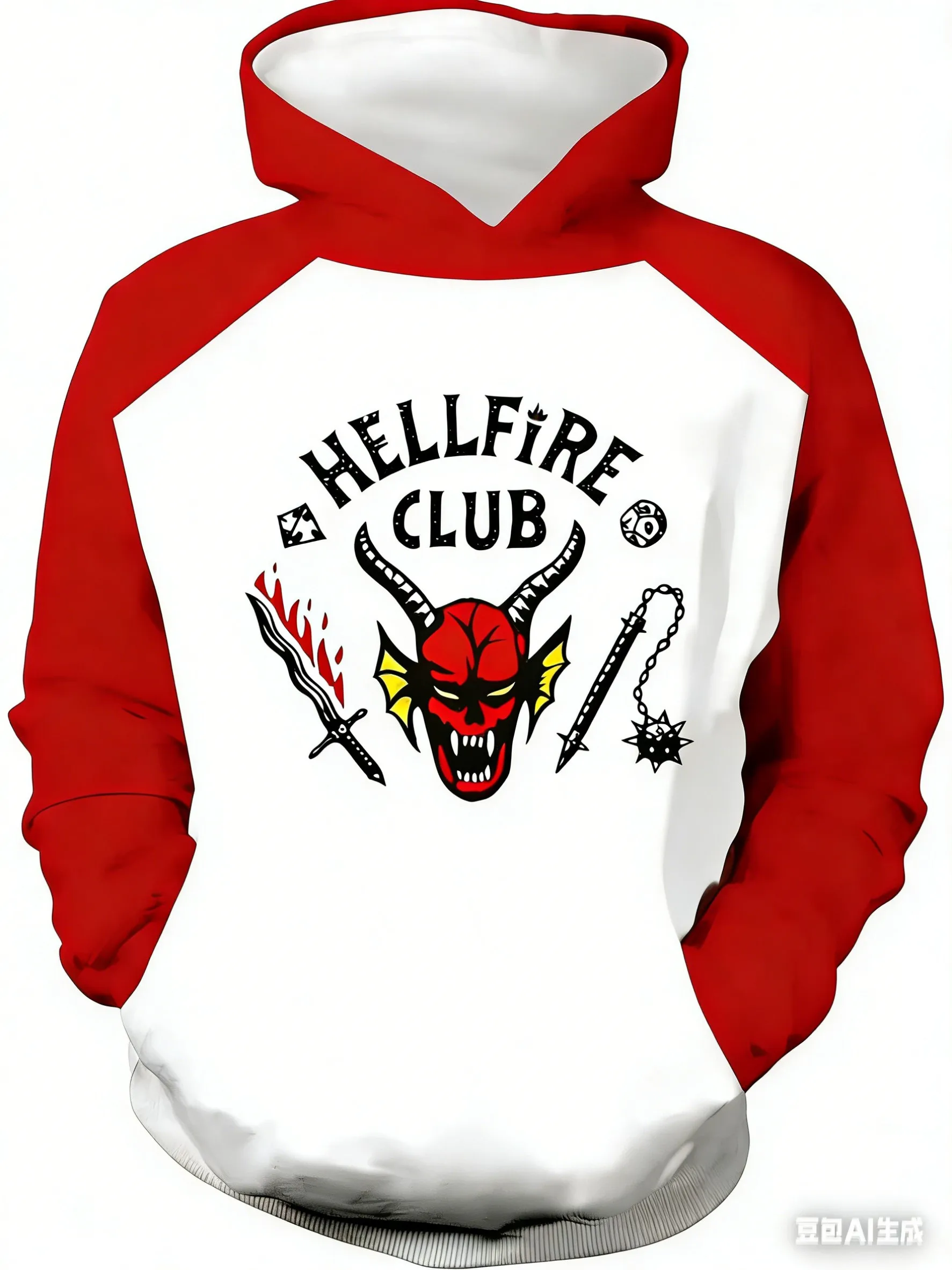2026 sudaderas con capucha para hombres y mujeres, ropa deportiva Hellfire Monster, ropa de calle de moda, tops de manga larga para juegos de rol