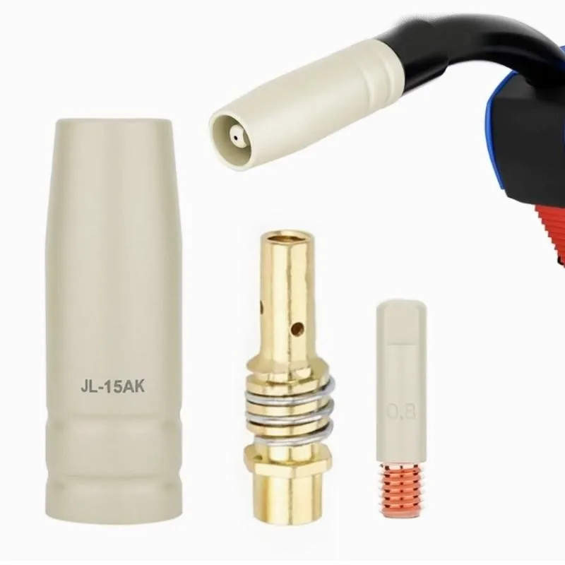 3PCS/Pack, MB-15Ak Mig New Coating Ceramic Non-stick Welding Slag Conductive Protective Nozzle European Shielded Accessorie