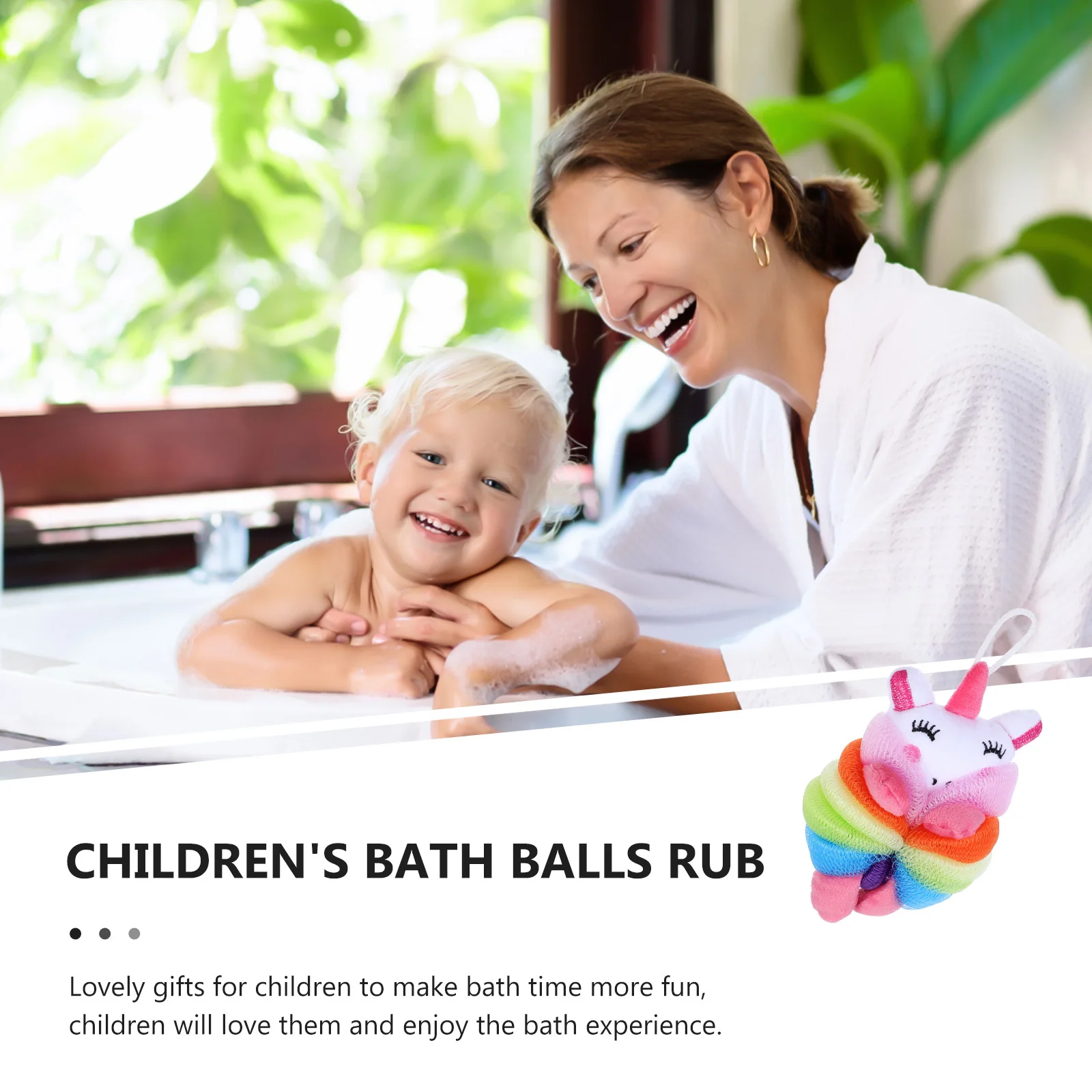 كرات استحمام على شكل حيوانات كرتونية للأطفال، شبكة استحمام، حبل معلق، فقاعة سميكة ناعمة، زهور حمام رغوية، غسيل الجسم