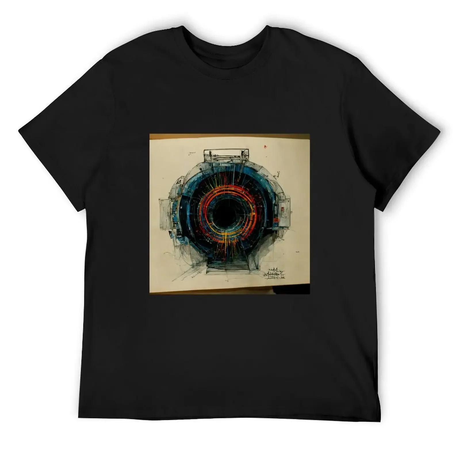 Sketch Hadron Collider T-Shirt graphic t shirts anime tshirt quick-drying anime clothes anime shirts men