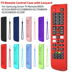 TV Silicone Remote Case for Samsung TV Remote BN59-01315A 01175N  Controller Sleeve Skin Soft Protective Cover with Lanyard