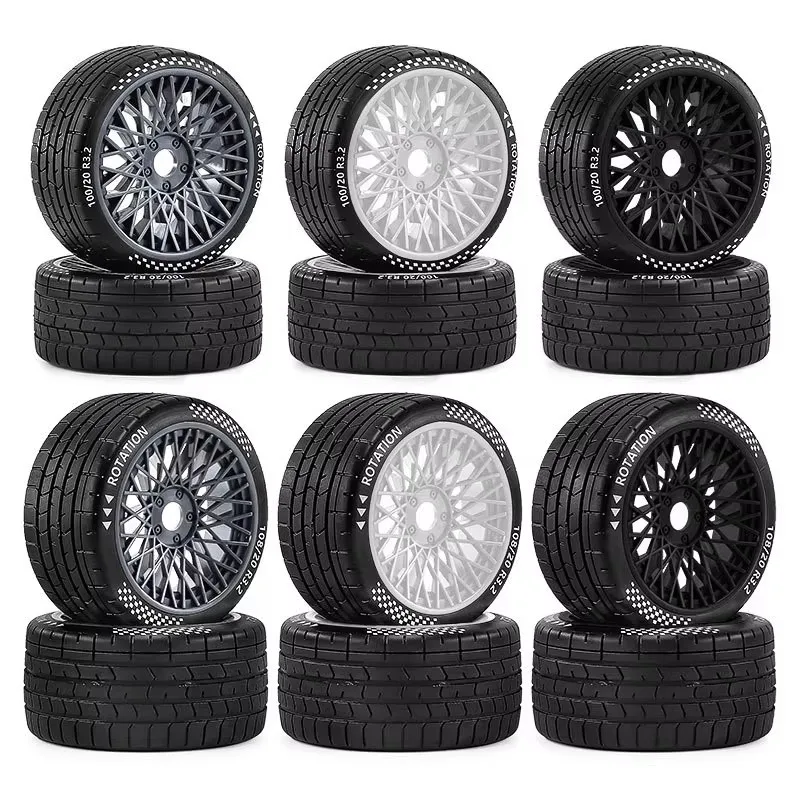 

1/7 Scale GT Tires D367 for ARRMA Felony & FSR Mustang, 4PCS RC Car Racing Wheels, High Grip Rubber Tire Upgrade Parts