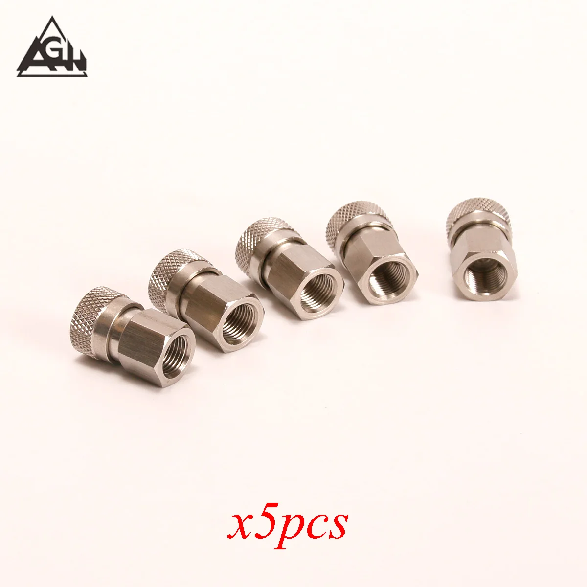 PCP Paintball High Pressure Connector Fill Hose Charging Fitting 8MM Female Quick Disconnect M10 Threads Stainless 5PCS