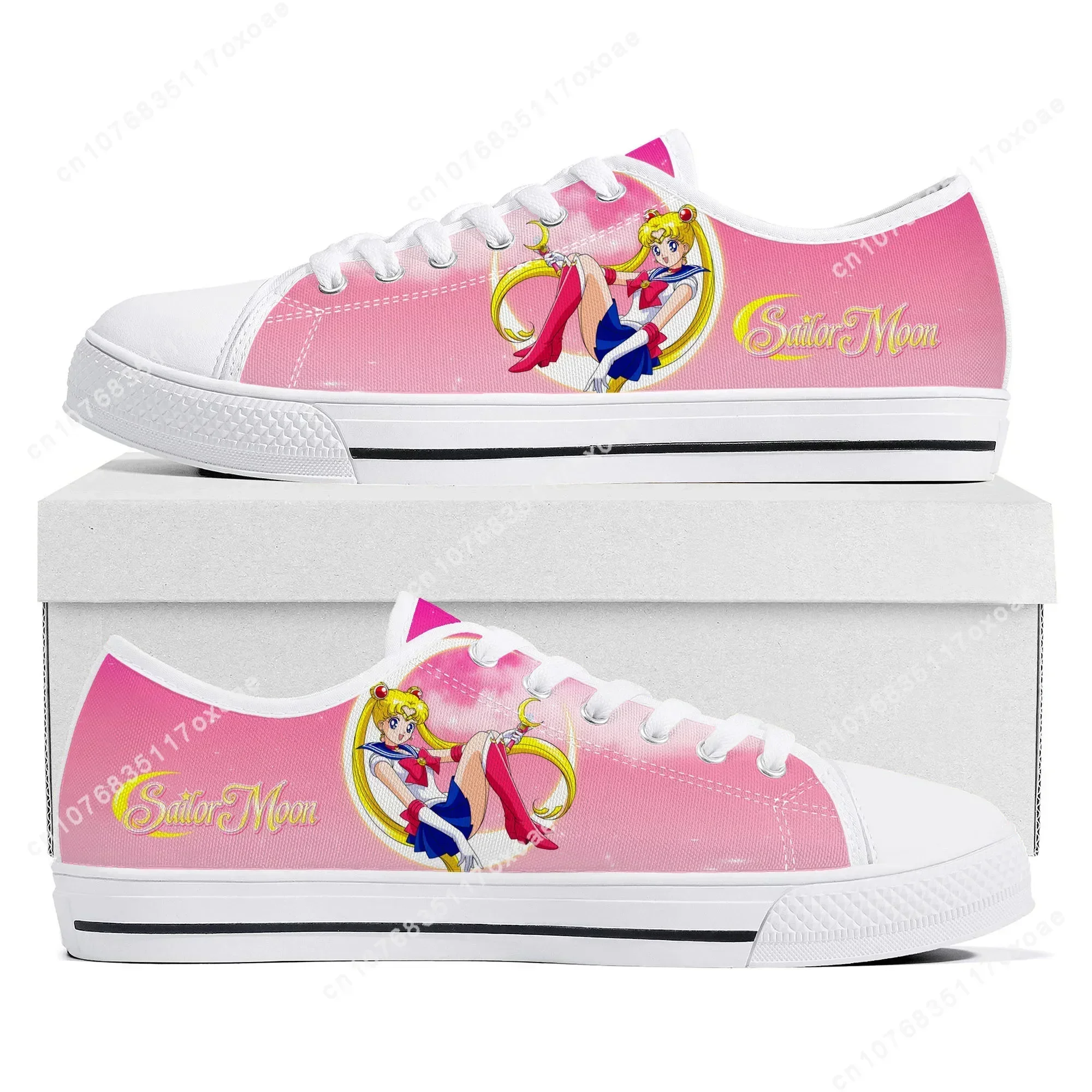 Anime M-Moons Manga Cartoon S-Sailors Low Top Quality Sneakers Men Women Teenager Canvas Sneaker Casual Couple Shoes Custom Shoe