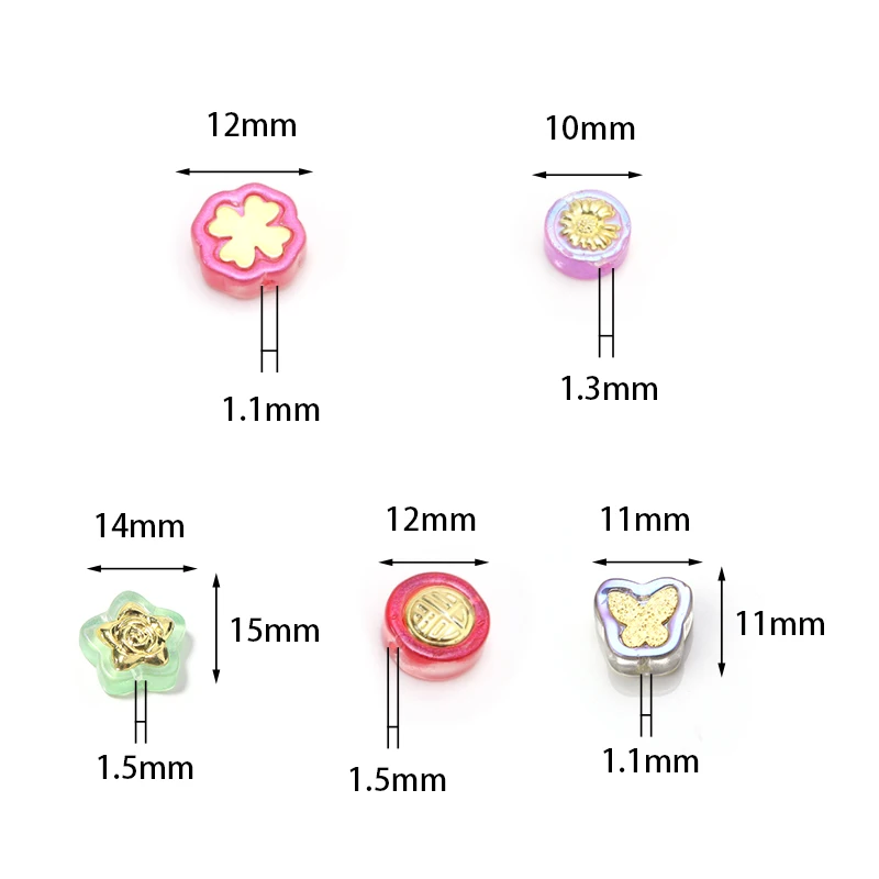 الخرز الزجاجي المسطح والمستدير لصنع الحلي ، أحجام متعددة ، ألوان مختلطة ، سوار وقلادة تصنعها بنفسك ، إكسسوارات مصباح ، 20: 50