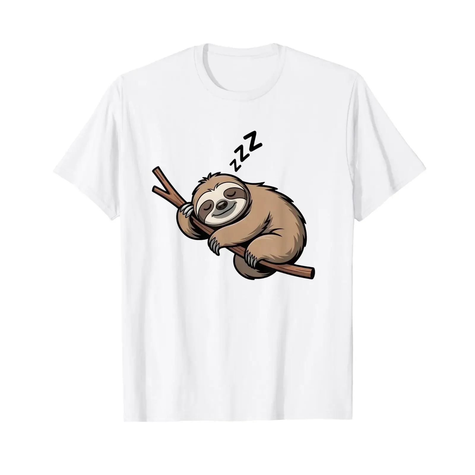 Faultier Schlafanzug Süßer Nickerchen Pyjama T Shirt vintage Washed Stretched graphic Breathable designer clothes Unisex