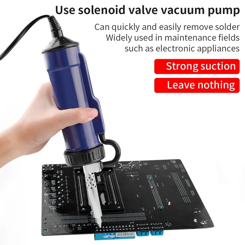 Desoldering Machine ADT03 Automatic Portable Electric Solder Tin Sucker Vacuum Soldering Remove Pump EU Plug