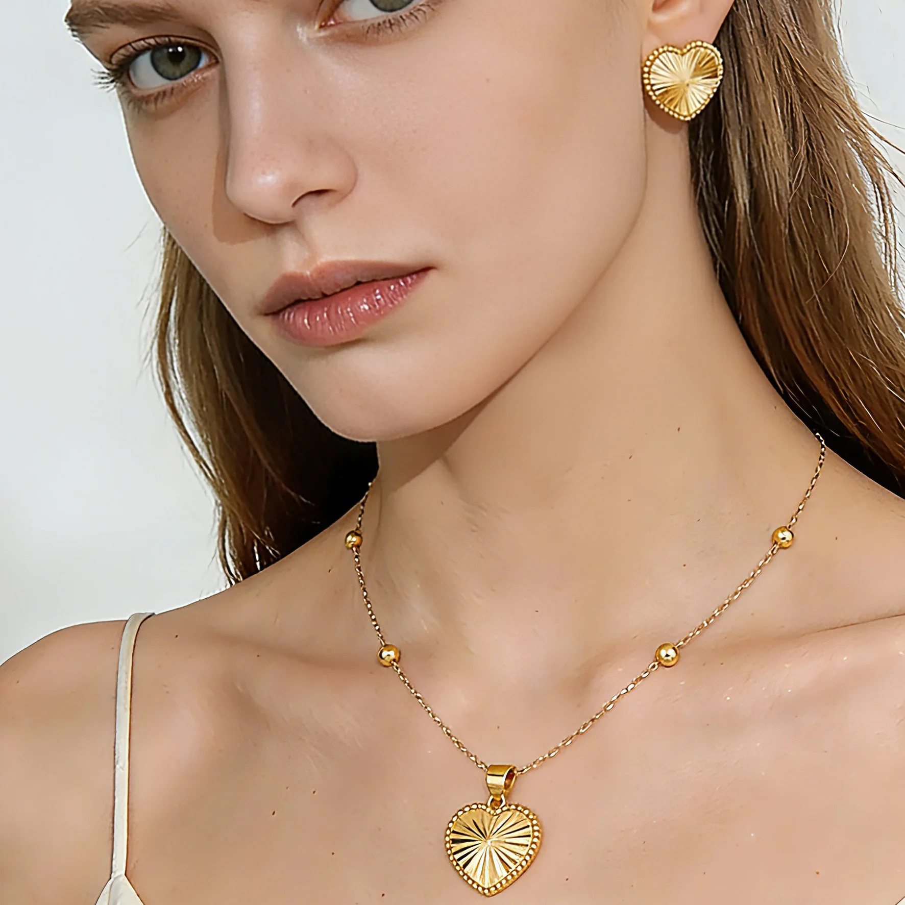 Romantisches 2-teiliges Schmuckset mit Anhänger, Halskette und Ohrringen, perfekt für Frauen, Bräute, Hochzeiten, Geschenke und Mädchen-Geburtstage – Detail 35
