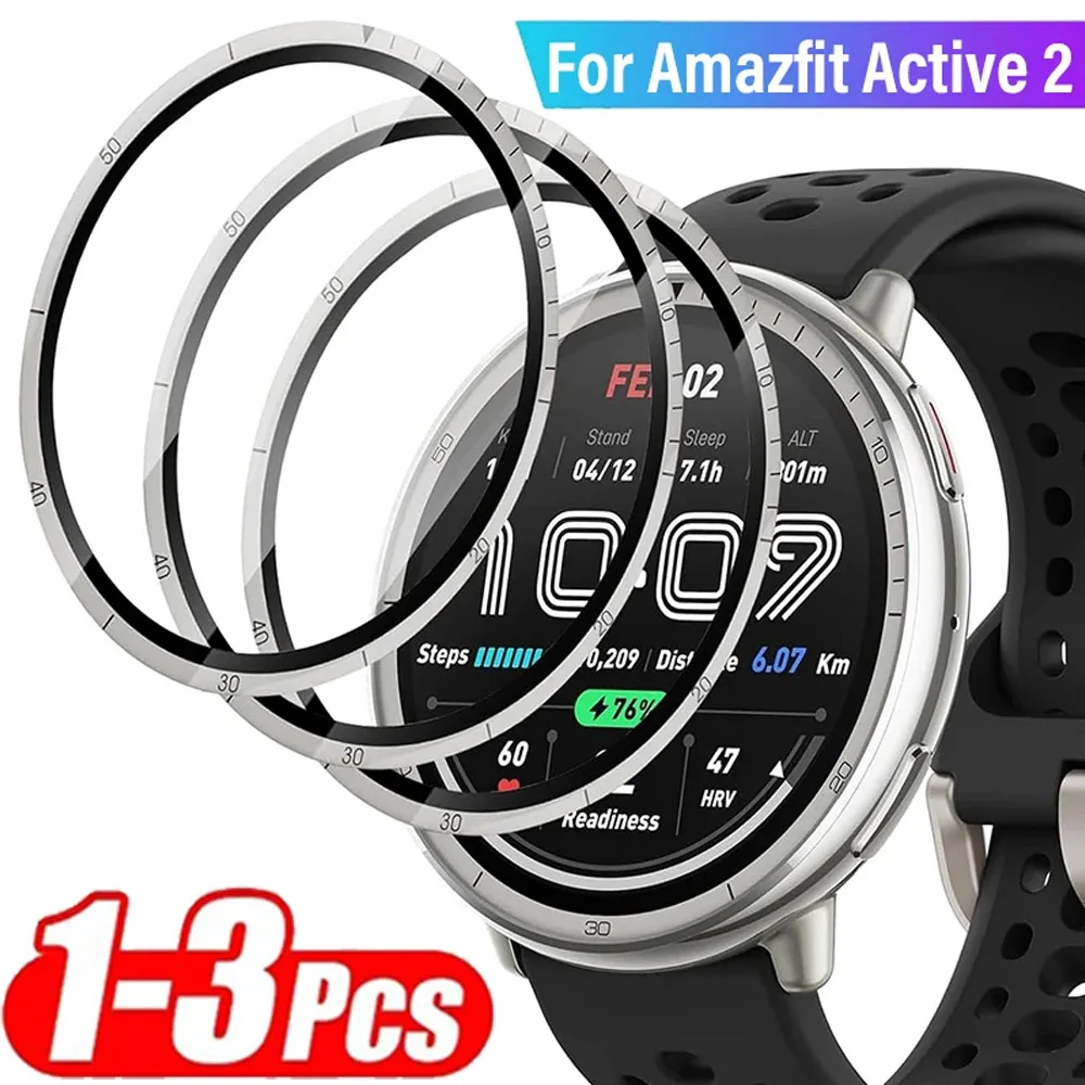 1-3PCS HD Tempered Glass For Amazfit Active 2 Clear 9H Screen Protectors Full Coverage Glass Films for Amazfit Active 2 Cover