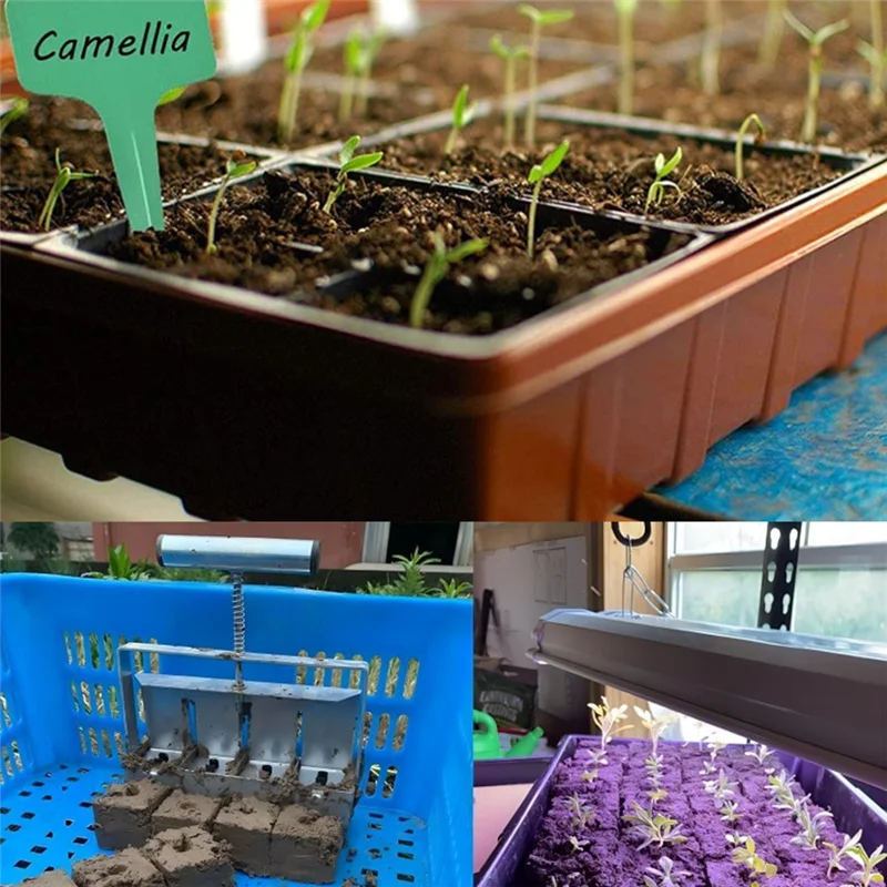 

Reliable Handheld Soil Blocking Tool Handheld Seedling Incubator +Seed Pin For Seed Starting,Garden