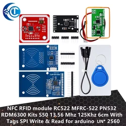 NFC RFID module RC522 MFRC-522 PN532 RDM6300 Kits S50 13.56 Mhz 125Khz 6cm With Tags SPI Write & Read for arduino for uno 2560