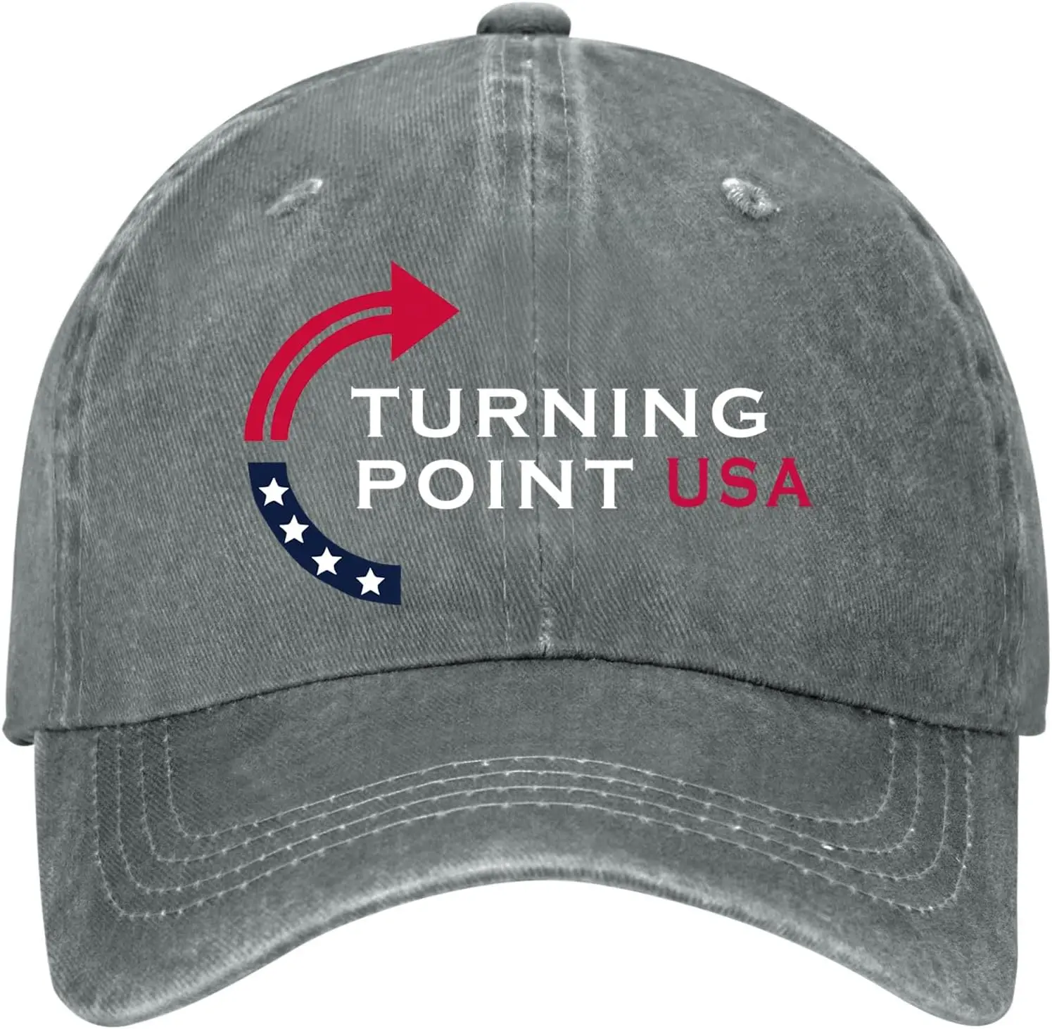 Turning Point USA Hat Cotton for Men Women Baseball Cap Adjustable (US, Alpha, One Size, Black)
