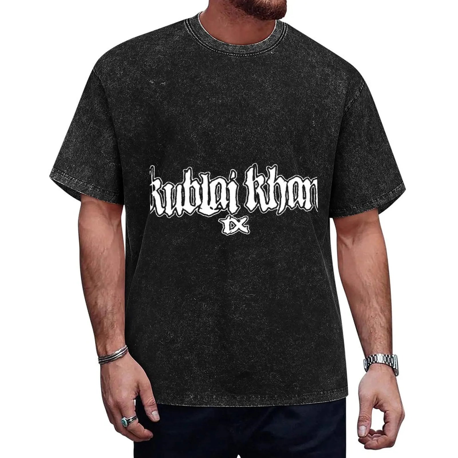 

Футболка Kublai Khan TX для мальчиков, белые футболки с рисунком, мужская мода