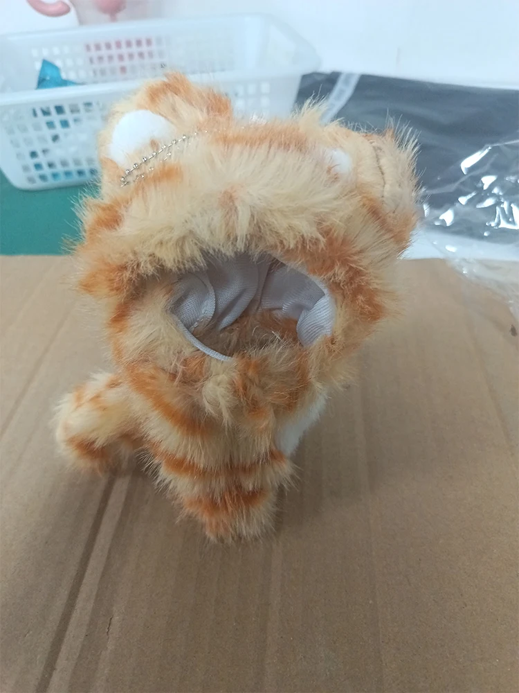 

For Labubu 17cm Cute Cat Doll Clothes Plush Hairy Hamidie V1 Series Standing Figure Pendant Accessory Doll Accessories