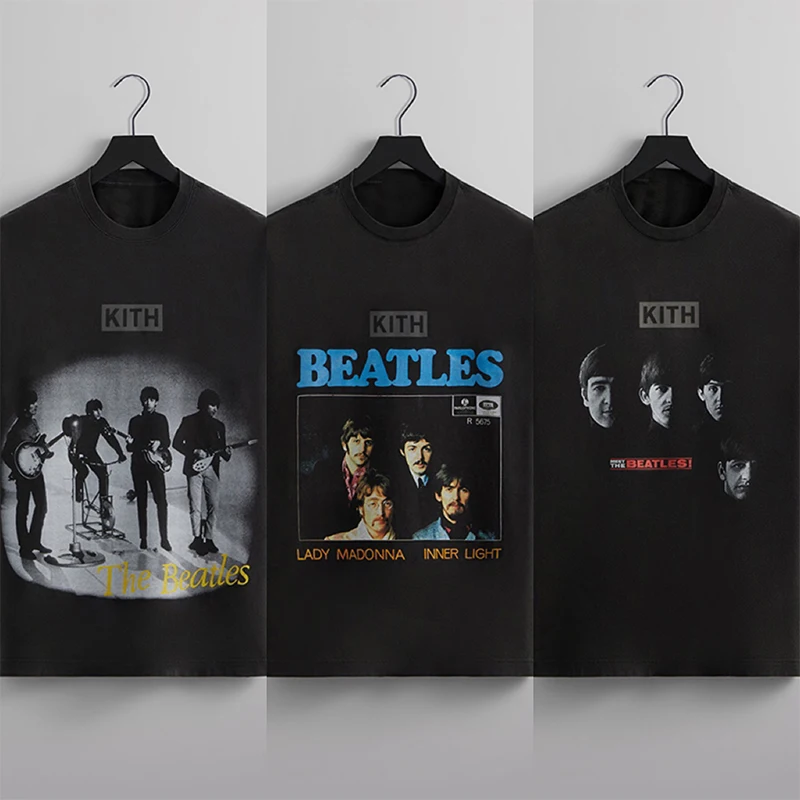 

Classic Logo Beetle Band Pure Bla ort Sve T-irt Cotton round Ne Youth Trendy All Seasons ex Stand Fit T-irt