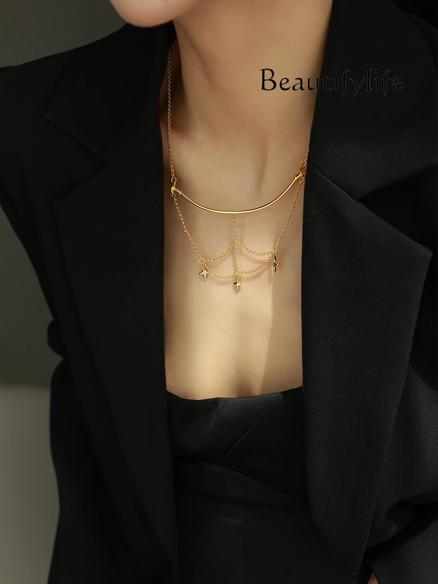 design sense Xingmang priest necklace personalized collarbone chain simple high-end sense characteristic neck chain