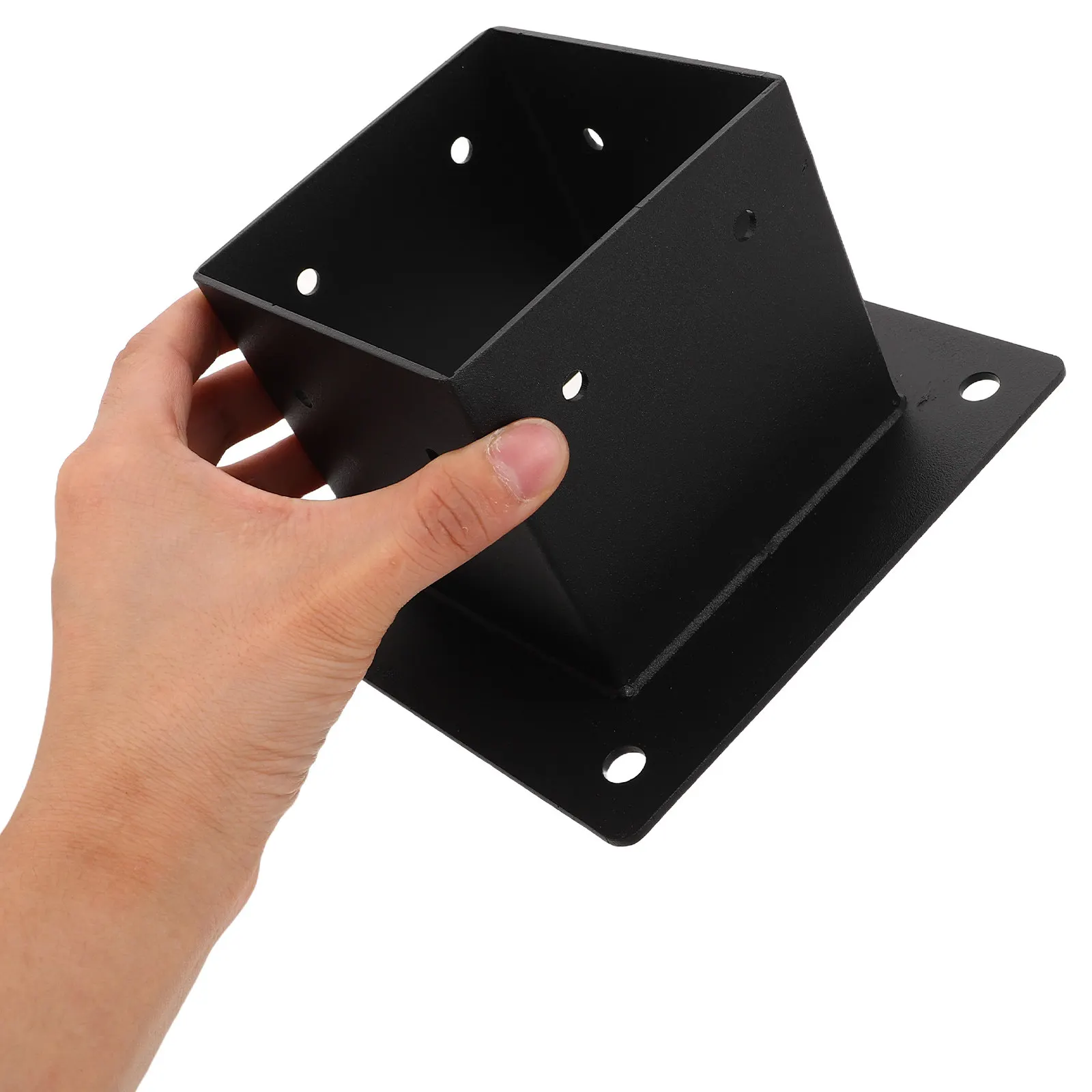 

Heavy Duty Wood Post Anchor Brackets Matte Black Carbon Steel Base 15x15x9.5cm Pavilion Deck Railing Support Garden Porch Patio
