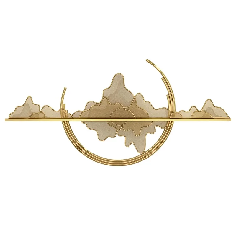 mountain shadow modeling metal wall decoration sofa background wall pendant living room wrought iron wall decoration