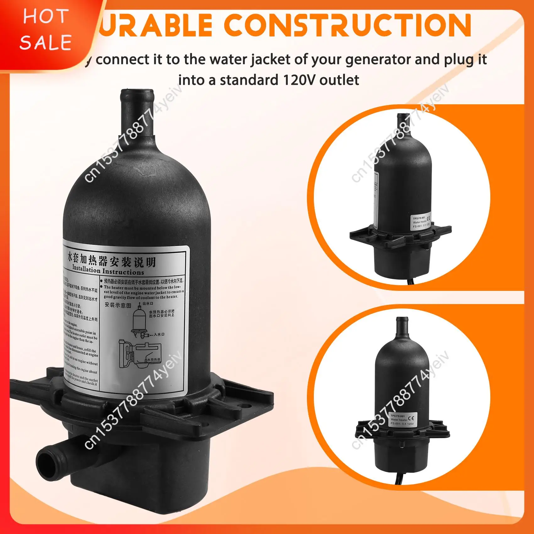 500 واط مولد الديزل سخان 120 فولت الذاتي تدوير التسخين المسبق ترموستات سخان المياه الديزل سترة أجزاء A62X