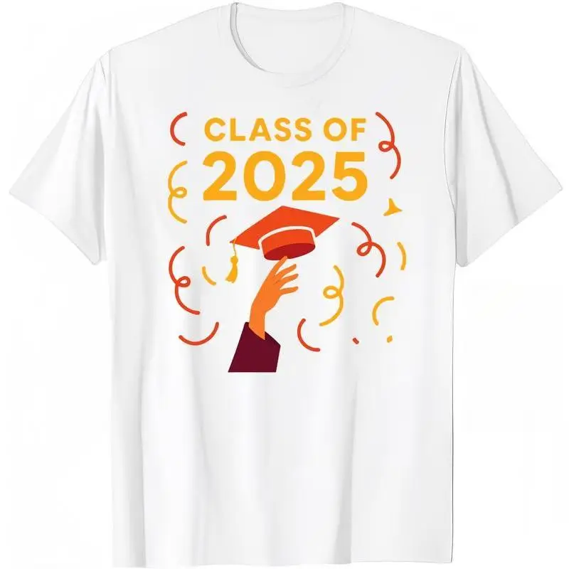 

Class of 2025 Graduation T-Shirt Men Women Unisex Summer Party Outfit Gift for Graduate High School College Senior S-3XL