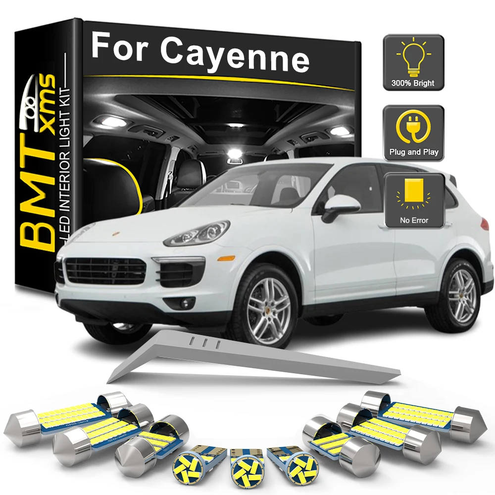 

BMTxms 13 шт. для Porsche Cayenne 958 92A 2011 2012 2013 2014 2015 2016 комплект светодиодных лампочек для внутреннего освещения автомобиля аксессуары для внутренних ламп